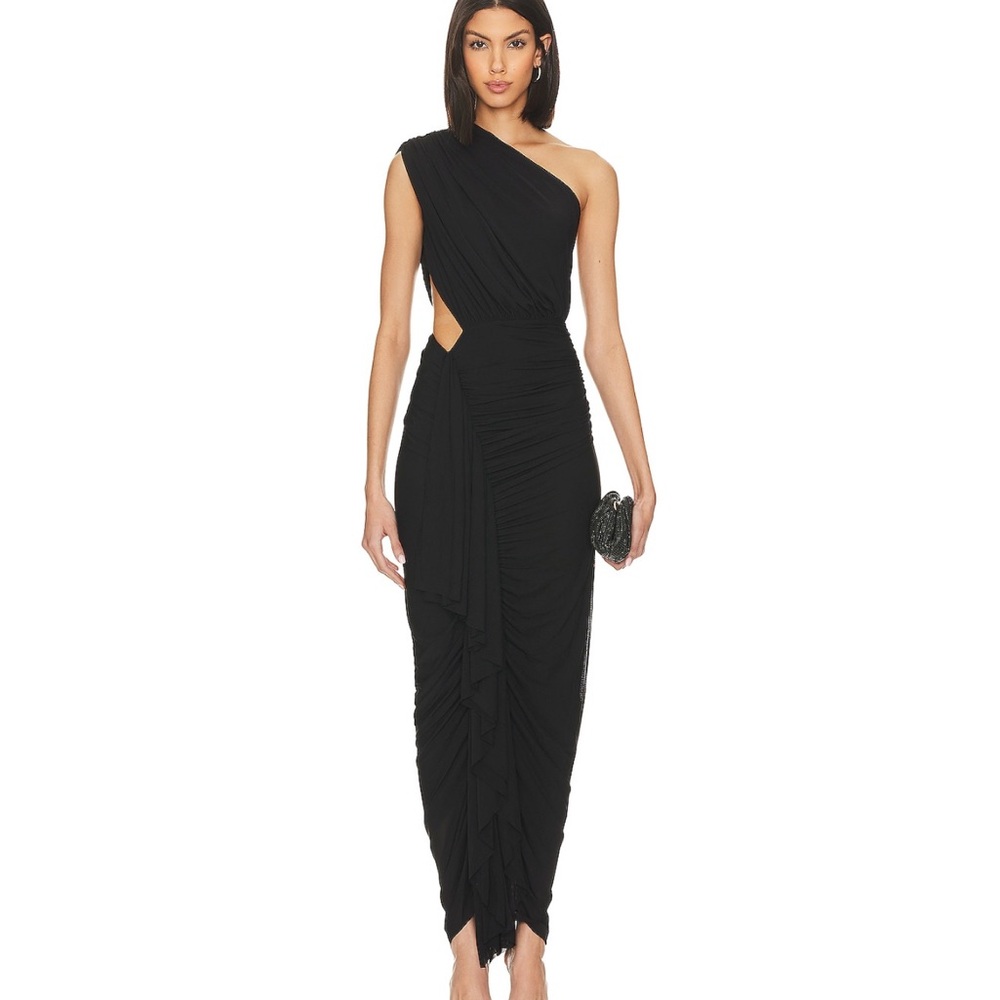 Superdown Juliet Midi Dress Cocktail Black Dress